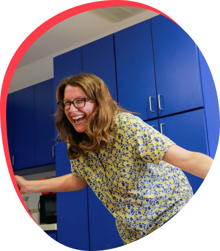 teacher smiling