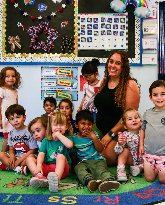 Kids with teacher Katie